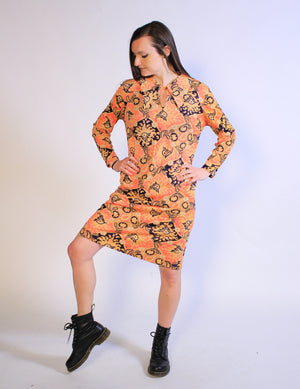 Psychedelic Creamsicle  Dress M/L